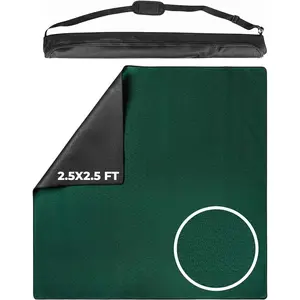 Board Game Mat for 32 x 32 in Tables, Mahjong Mat with Carrying Bag, Neoprene, Table Cover for Board Games, Tile, Poker, RPG and Dominoes - Green