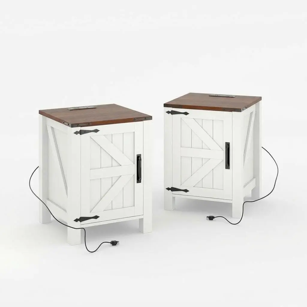 White and Brown 2pcs