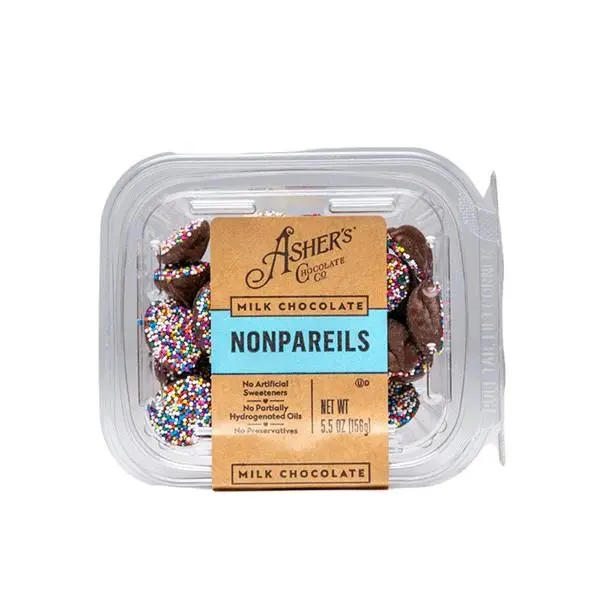 Ashers Milk Chocolate Rainbow Nonpareils Freshpack 5.5oz 6 Pack