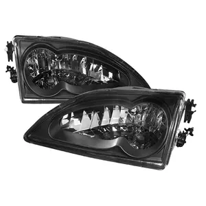 1994-1998 Mustang Factory Style Headlights (Matte Black Housing/Clear Lens)