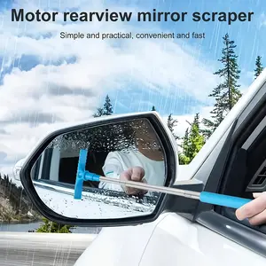 Car/motorcycle Rearview Mirror Wiper, Extendable Handle, Windshield Wiper Replacement, Easy Grip, Durable Blade, Water Remover, Foggy Mirror Cleaner