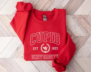 Cupid University Sweatshirt, Cute Valentine's Day Shirt, Funny College Sweatshirt, Love Crewneck Sweatshirt, Cupid Sweatshirt