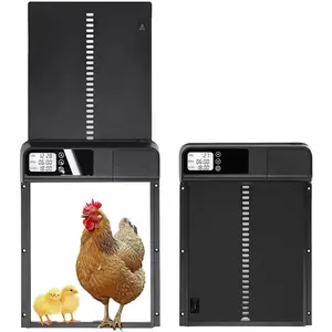 Automatic Chicken Coop Door with Battery Powered LCD Display, Waterproof Smart Farming Design, Timer Mode & Manual Operation Options