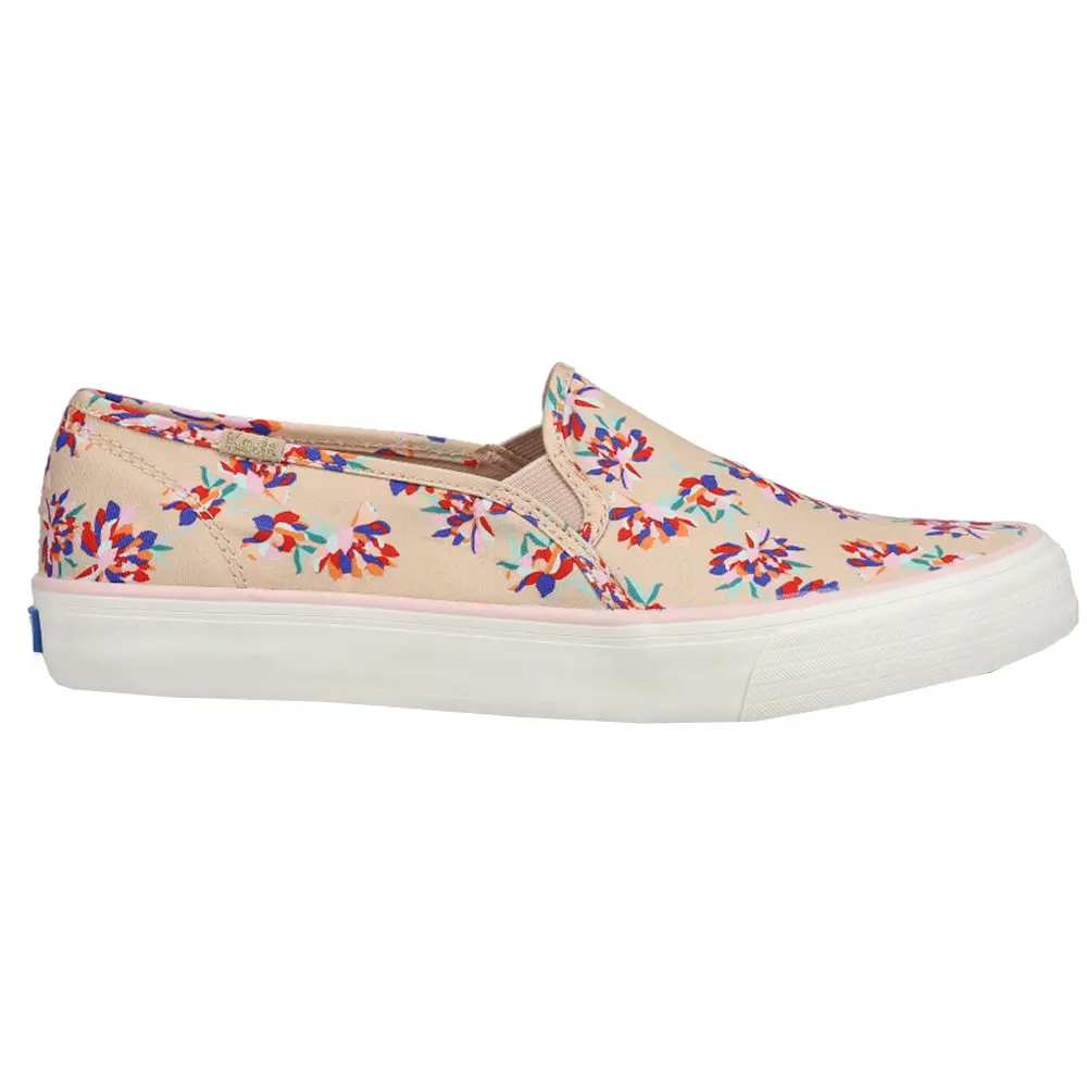 Keds Womens Double Decker Canvas Slip On Sneakers Shoes Casual - Beige