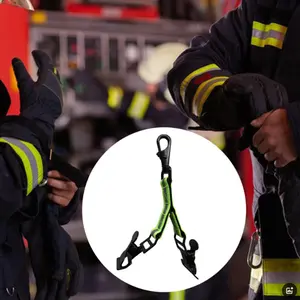 Metalized Nylon Glove Clip, Single Hook & Double Hook Options, Toothed Grip Design, High Visibility, Firefighter, Construction Worker, Outdoor Enthusiast, Work Glove Holders, Safety Gear