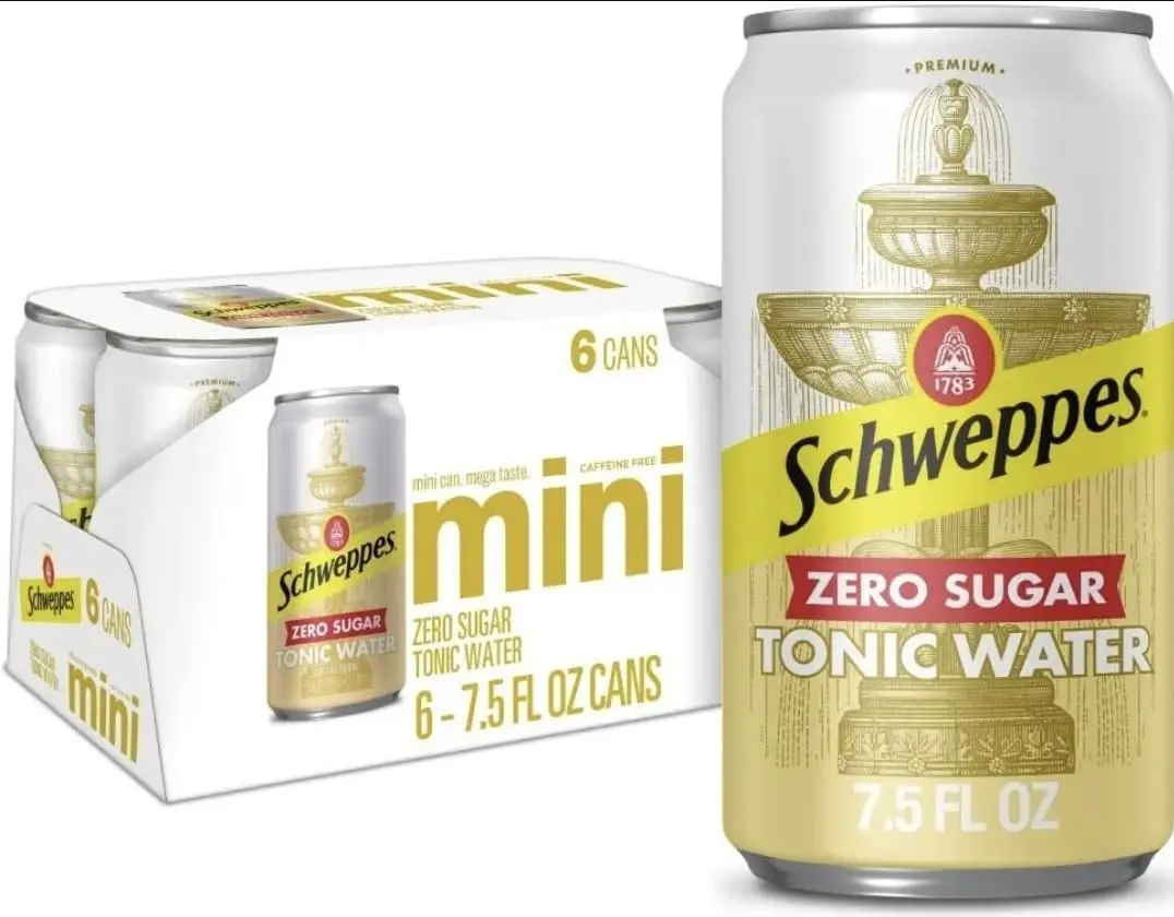 Schweppes, Zero Sugar Tonic Water, 7.5 Ounce, 24 pack