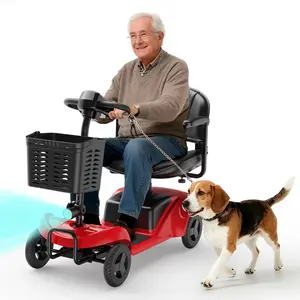 Mobility Scooter for Adults,4 Wheel Mobility Scooter,15 Miles Range,300LBS Capacity,Lightweight and Portable,with LED Headlights and Basket,Charger Included,Gifts Suitable for Elders