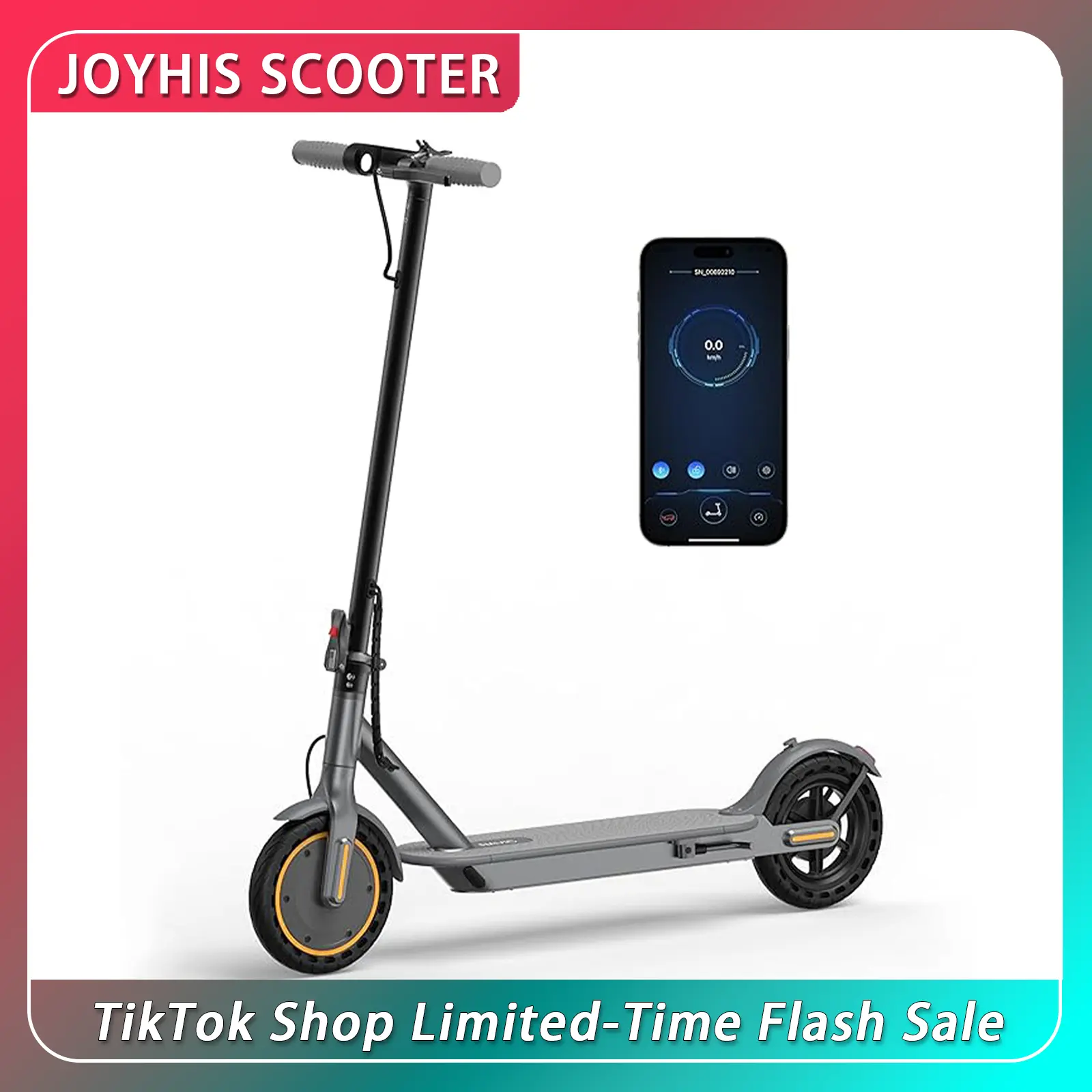 T5 Electric Scooter for adult 36V Battery, 350W Motor, 19 MPH Max Speed, 20 mi Range, 8.5" Solid Tires, Dual EABS & Drum Brakes, IPX5 Waterproof, Quick Fold Design, LCD Display, 15° Hill Climb Capability