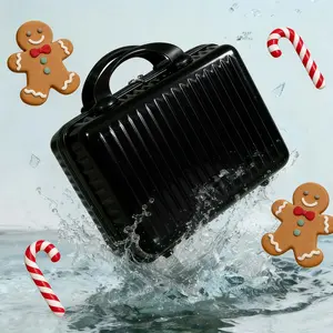 Portable Makeup Bag Organizer, Shockproof Waterproof Hard Shell Cosmetic Case, Travel Storage Box for Women