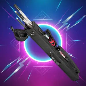 EVO Billiards 2x3 Hard Cue Case – Black | Holds 2 Butts & 3 Shafts, Velvet-Lined Protection, Accessory Pocket, Adjustable Strap