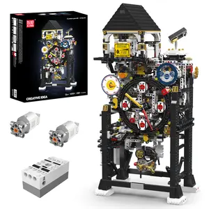 Mould King 10159 Cyberpunk Clock Creative Motor Building Block Adult Kid Toy Collectibles Decoration summerwins