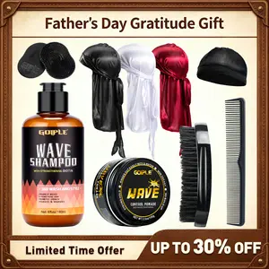 【Father's Day Gratitude Gift】Waves Pomade-360 Waves Wash Shampoo Kit -Wave Shampoo for Black Men 360 Wave Shampoo Waves Shampoo Strenghtens Daily Nourishing