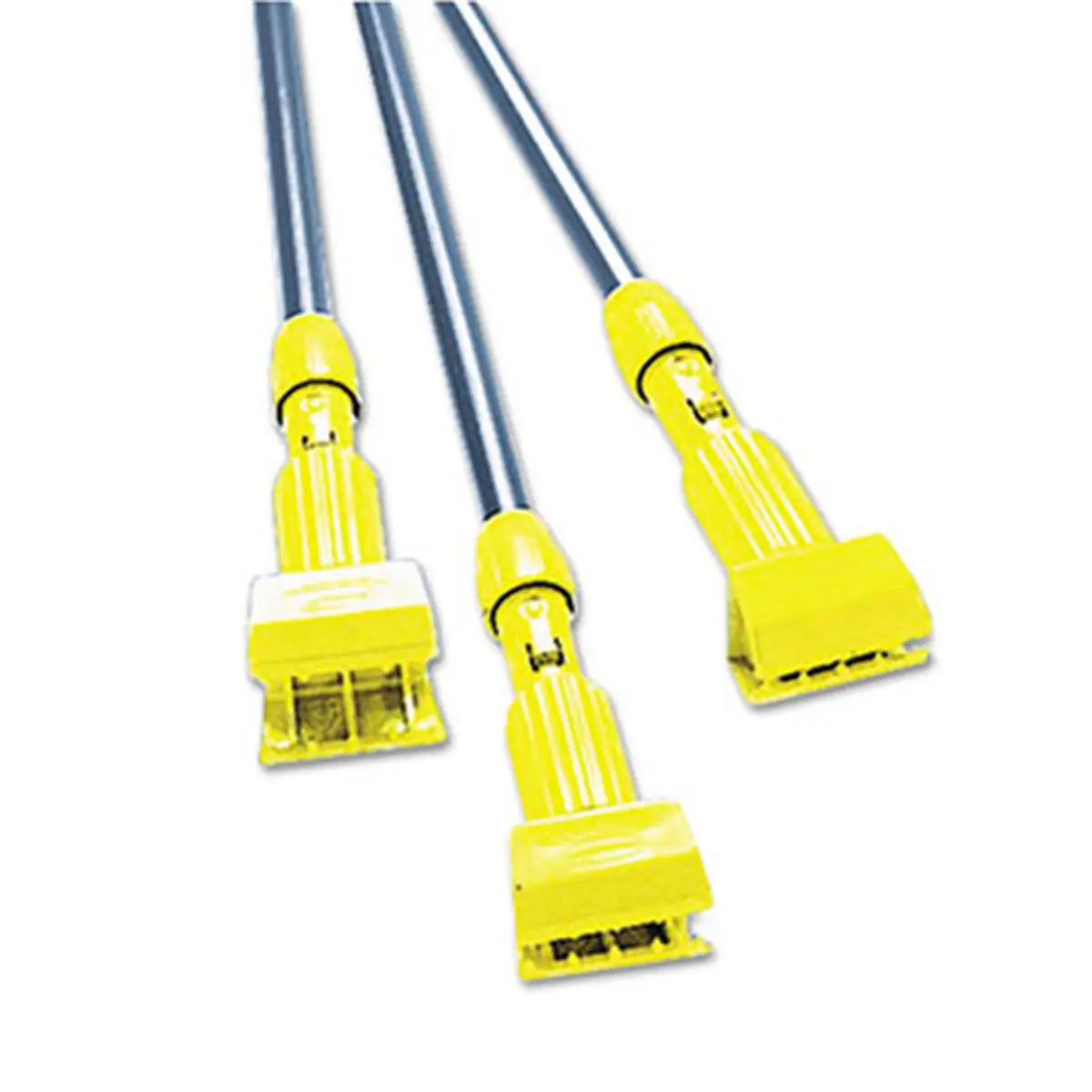 212 MAIN Secure Fiberglass Handle Mop Accessory - 60-in Plastic Quick-Change Mop Head, Yellow/Gray Home Care Supply