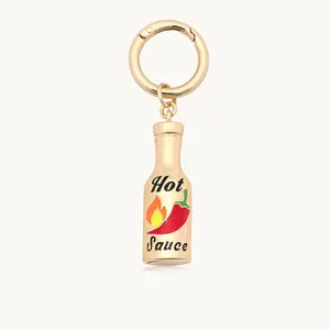 Little Words Project - XL Hot Sauce Bag Charm, Gold-Plated Zinc, 2.25" Charm