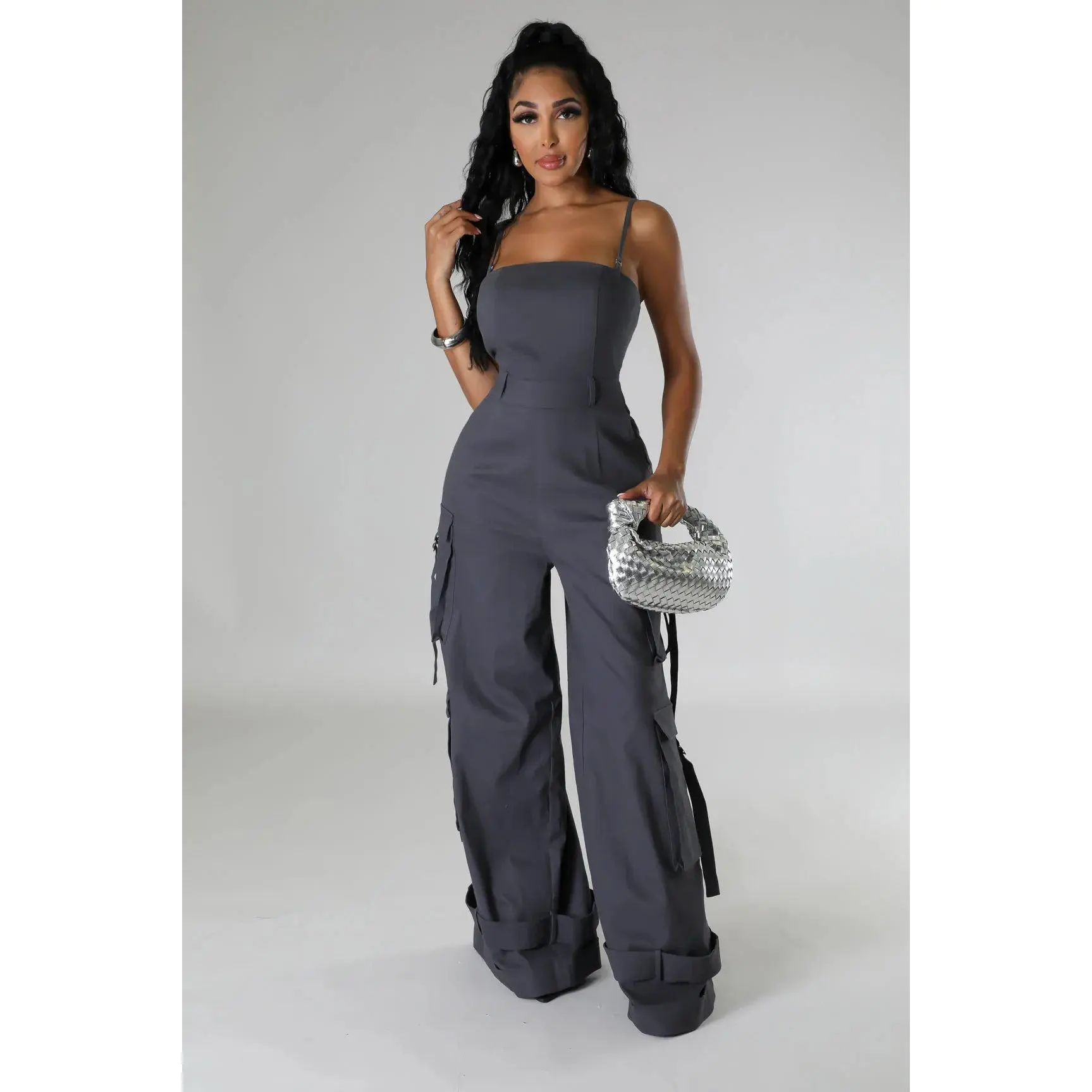 Cargo Wide-Leg Jumpsuit for Tall Women