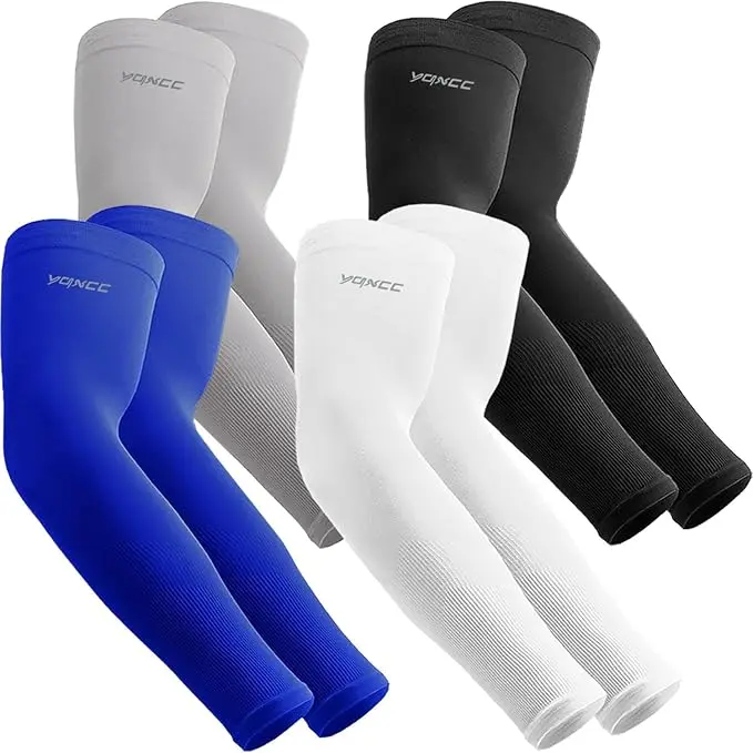 Pairs Arm Sleeves for Men Women, UPF 50 Cooling UV Sun Protection Sports Compression Sleeves