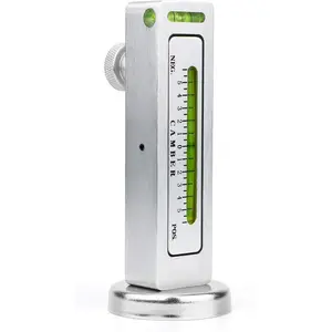 Toolwiz Universal Adjustable Magnetic Gauge Camber Gauge Wheel Alignment Tool for Car Truck RV Auto Tire Repair Automotive Silver with Strong Magnetic Attraction and Easy Read Scale