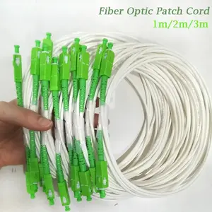 Optical Fiber Patch Cord 9/125 G657A2 Simplex SCAPC To SCAPC SM SX 9/125um 1/2/3M Pigtail FTTH Optic Patch Cord Cable Jumper 3.0