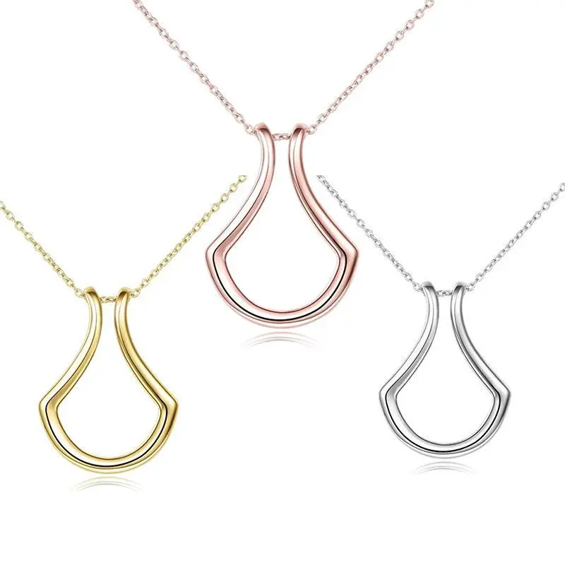 Ring Holder Necklace for Women Girls Ring Keeper Necklace for Wife Girlfriend Mom Ring Keeper Pendant Jewelry Gifts