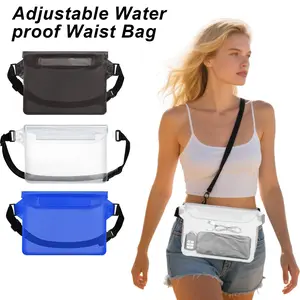 Adjustable Waterproof Waist Pack - Touch-Sensitive Dry Pouch for Phones (Swim/Fish/Surf) - Keep Your Valuables Safe Swimming Accessories