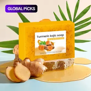 Turmeric Soap Bar, 3 Counts Deep-Cleansing Moisturizing Skin Soaps for All Skin Types, Face & Body Turmeric Cleansing Soap Bars for Women & Men #GLOBAL PICKS