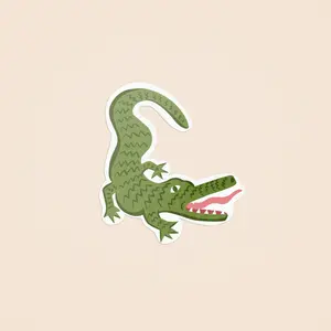 Alligator Illustrated Sticker