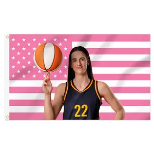 CaitlinClark 3x5 Foot Clark Decorative Flag Tapestry with 2 Brass Grommets for Outdoor Indoor, Double Stitched, Wall Hanging Room Decor, College Dorm Porch Outside Decorations Gift