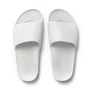 Arch Support Slides - Comfortable & Supportive Slippers for Women - White - Archies Footwear