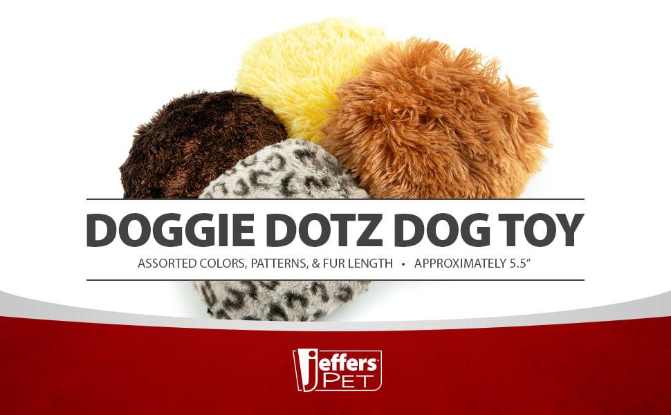 Jeffers 5" Doggie Dotz Plush Squeaker Dog Toy, Each