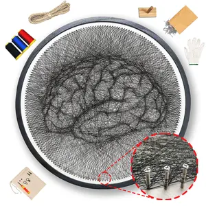 String Art DIY Wall Art Unique Handmade Gift,  DIY Painting Supplies for Beginner Wall Art Decor for Home, diy creative gift,handmade craft  paint  by  number Artistic Kit  canvas art beautiful design creative craft Acrylic home living room project