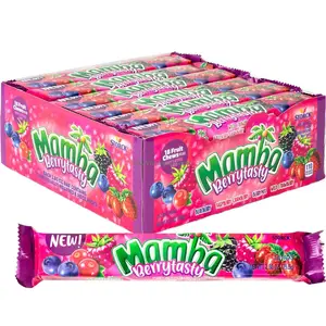 Mamba Berrytasty Fruit Chews 24 ct. - Sweet Chewy and Soft Candy with Berry Flavor - 24 Count Pack Snack Bonbon