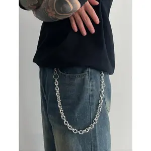 Fashion Punk Skull Waist Chain for Men – Adjustable Metal Body Accessory, Must-Have for Music Festivals & Halloween Party Wear