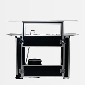 The Cocktail Case mobile travel bar with portable sink attachment