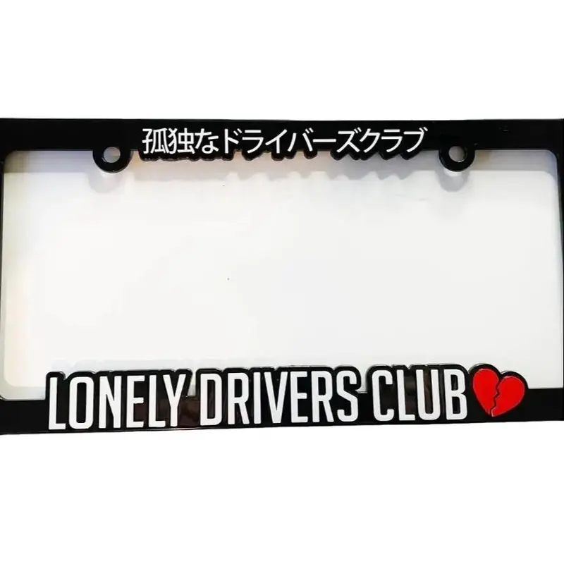 JDM License Plate Frame – Black Plastic – BLVD – Universal Fit Front & Back