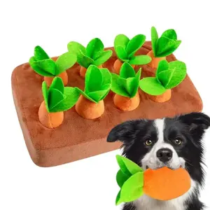 Toy (Snuffle Mat) - Carrot Snuffle Mat For Dogs Interactive Dog Toys Plush Puzzle Toys Plush Carrot Field Educational Toys For Small Medium Large snuffle mat pet Breed tough