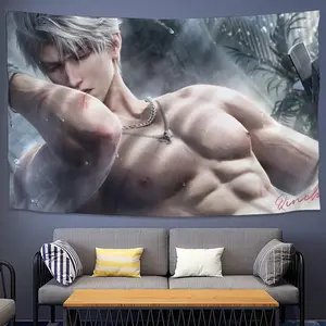 L-Love And D-Deepspace S-Sylus  Tapestry Decoration Bedroom Dormitory Background Cloth Holiday Home Party Living Room Club Cloth