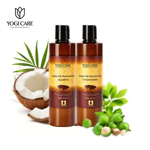YOGI CARE Argan Oil Haircare Set - 100% Natural Herbal 280mL Kit, Anti-Hair Loss Hydrating Cleanser, Boosts Healthy Hair, Enables Damage Repair, Soothes Dry Scalp, Strengthens Strands, Anti-Frizz Gentle Daily Use