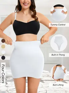 Women's Seamless Waist-Centric Bodycon Skirt, High Elastic Comfort, Dual-Layered Compression, Anti-Slip Design, All-Season Wear