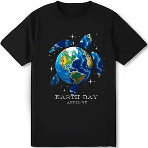 Earth Day 2025 Save Earth Sea Turtle Art Save The Planet T Shirt Full Size