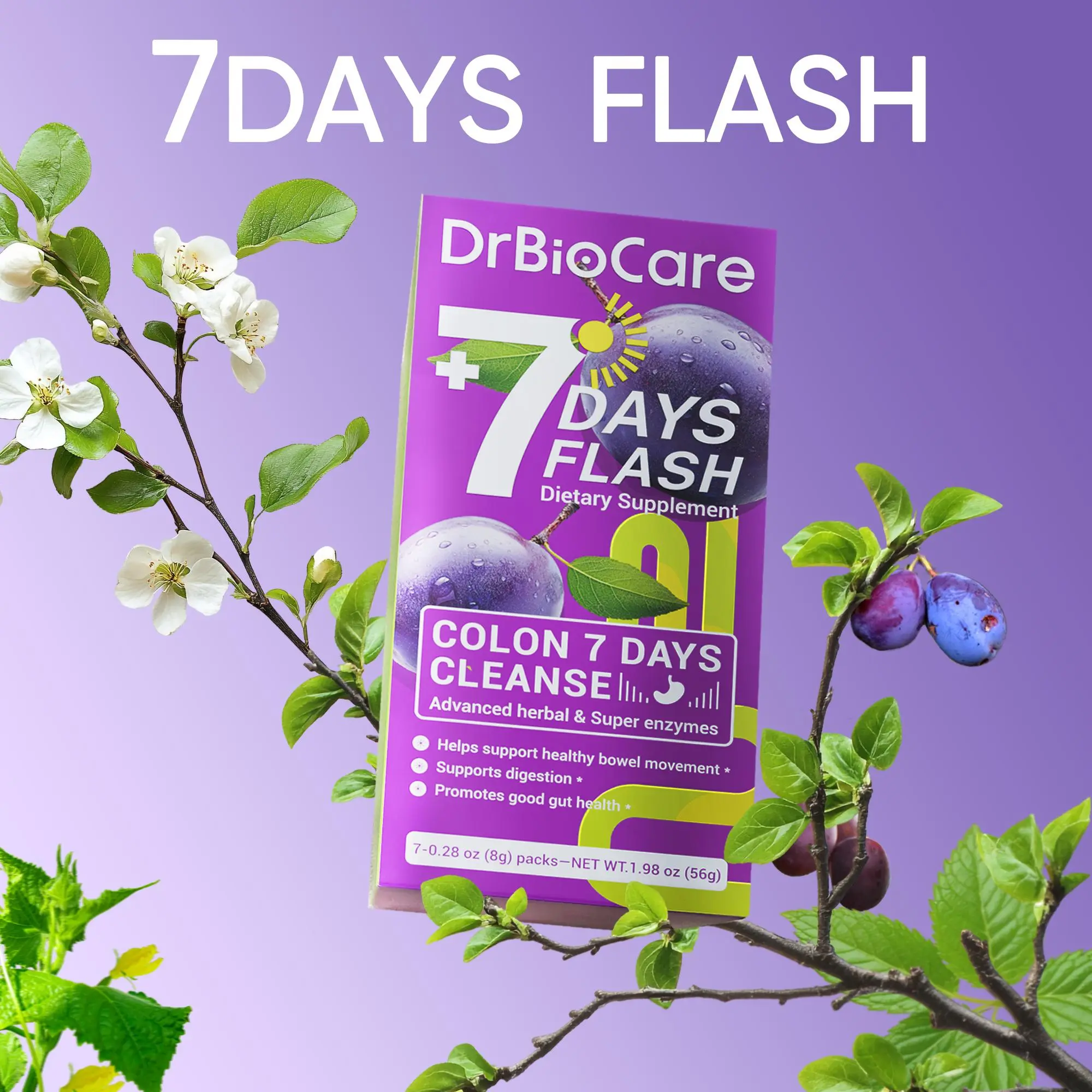 DrBioCare 7 days flash Prebiotic + Herbal Enzyme Formula for Gentle Gut Wellness DrBioCare 7 days flash Prebiotic + Herbal Enzyme Formula for Gentle Gut Wellness