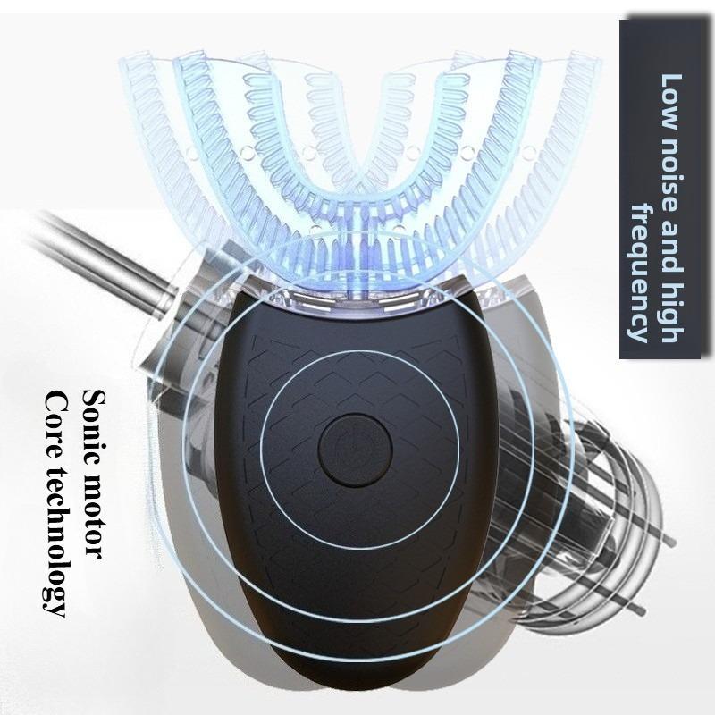 Adult Ultrasonic Electric Toothbrush with U-Shaped Design, 360-Degree Full Mouth Cleaning, IPX7 Waterproof for Effective Oral Hygiene