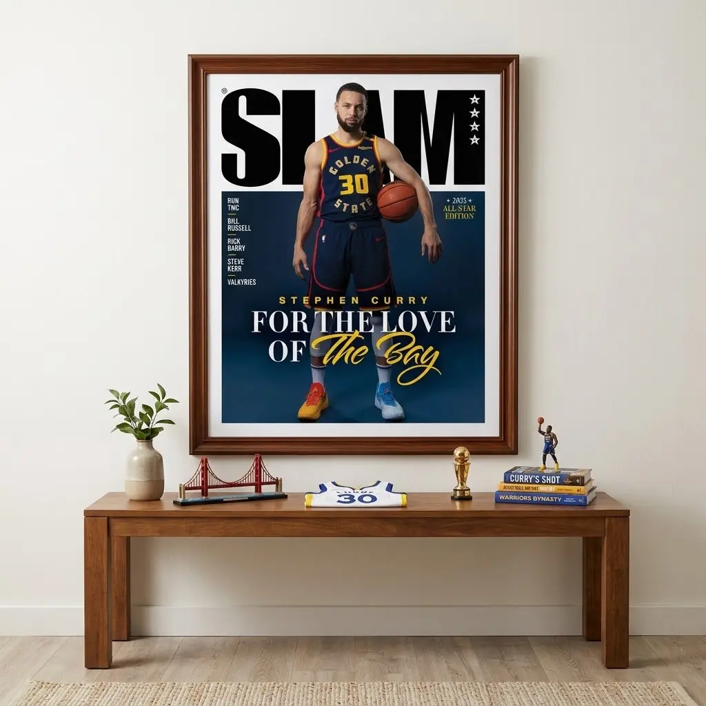 Stephen Curry SLAM Newspaper Cover Poster No Frame, Basketball Wall Art, All Star Sports Decor, Athlete Print, Fan Gift Artwork