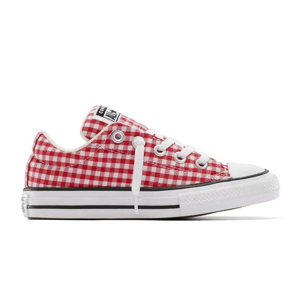 Converse Kids' Street Ox Low Top Gingham Casual Sneakers - Red