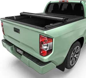 5.5ft Bed (67") Soft Trifold Truck Bed Tonneau Cover Fits for Toyota Tundra 2022-2025 with Deck Rail System