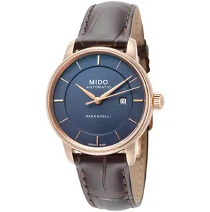 Mido Women's Baroncelli 30mm Automatic Stainless Steel Wristwatch, Water Resistant Fashion Women's Watch M0372073604100, Water Resistant Watch