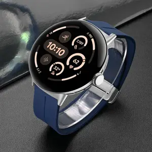 Magnetic Silicone Band for Google Pixel Watch 3 45mm, Sports Strap Replaced Accessories for Pixel WATCH 3 45MM, Wristband Bracelet, Wearable, Watch Straps