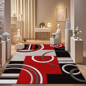 geometric pattern floor mat, non-slip soft floor carpet, decorative area rug for home living room bedroom, vanity decor accessories