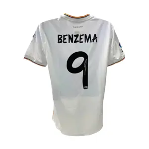 Karim Benzema Signed Real Madrid Soccer Jersey with Beckett COA