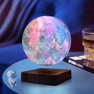 Magnetic Floating Spinning Moon Lamp Levitating Galaxy Moon Light with Remote Control LED 3D Moon Night Lights for Room Decor Office Desk Toys Birthday
