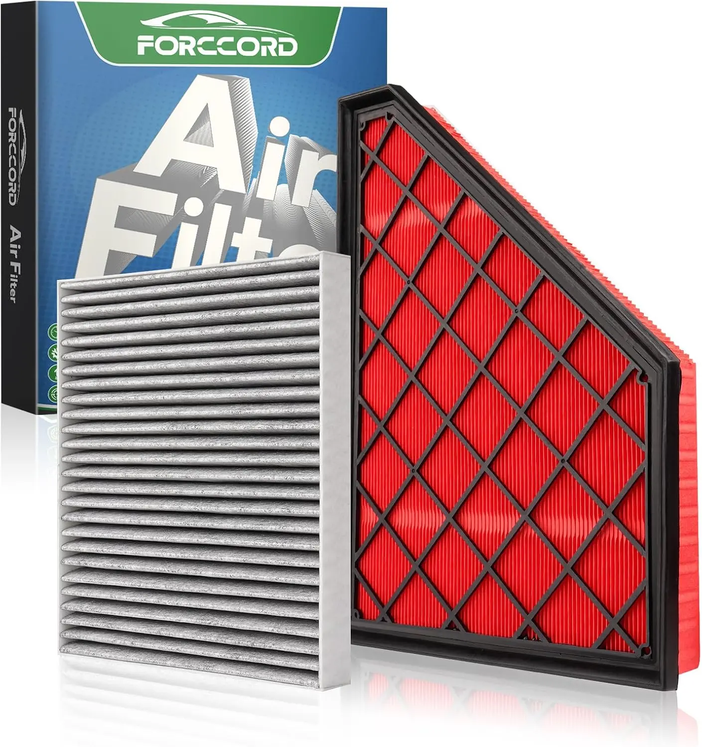 Forccord Cabin Air Filter and Engine Air Filter Fit for Enclave 24-18, Cadillac XT5 24-17, XT6 25-20, Blazer 24-19, TRAVERSE 23-18, GMC ACADIA 23-17 Filter Replacement CF11966 CA12166 Accessories